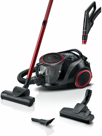 Bosch BGS41POW1 Ηλεκτρική Σκούπα 700W με Κάδο 2.4lt Μαύρη