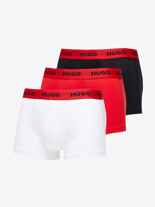 Hugo Boss Ανδρικά Μποξεράκια Black/White/Red 3Pack