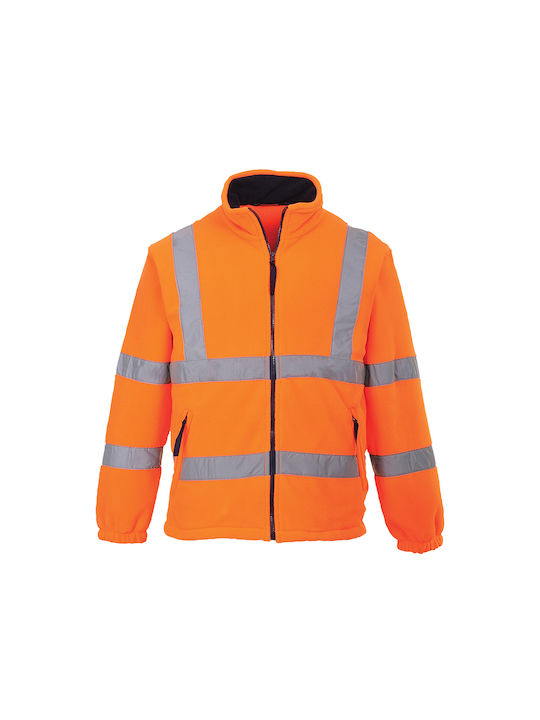 Portwest Μπουφάν Εργασίας Ανακλαστικό με Επένδυση Fleece Πορτοκαλί