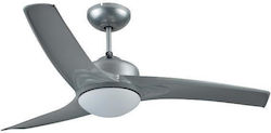 Eurolamp Ceiling Fan 132cm with Light and Remote Control Gray
