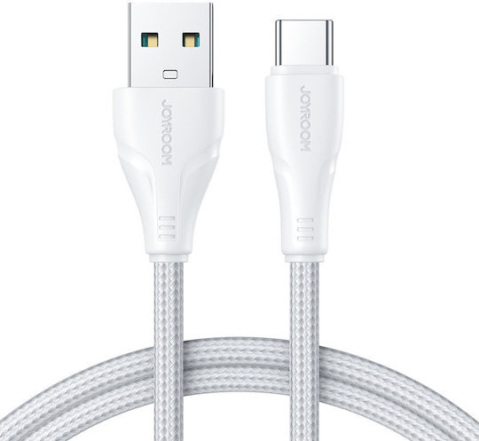Joyroom S-UC027A9 Braided USB 2.0 Cable USB-C male - USB-A Λευκό 2m