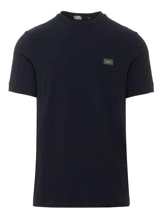 Karl Lagerfeld T-shirt Bărbătesc cu Mânecă Scurtă Albastru marin