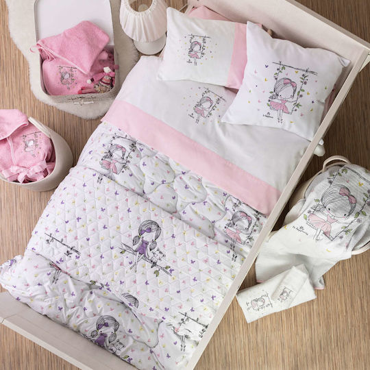 Borea Swing Seturi de cearșafuri pentru bebeluși Pentru Patut Bumbac Roz 120x170buc 3buc