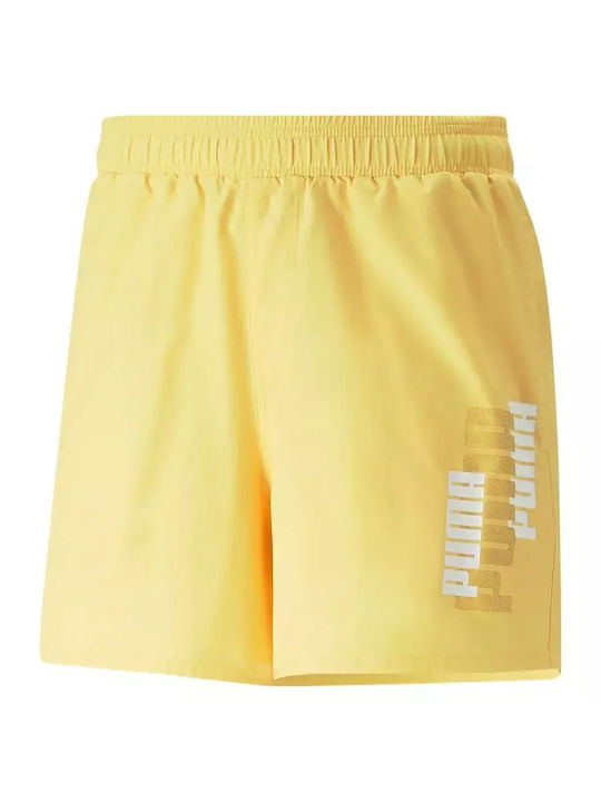 Puma Essentials+ Logo Power Sportliche Herrenshorts Gelb