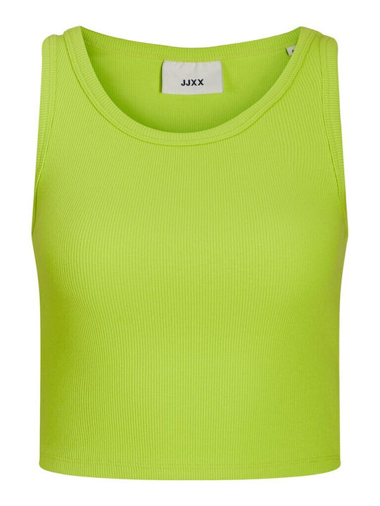 Women's Summer Crop Top Cotton Sleeveless Lime Punch
