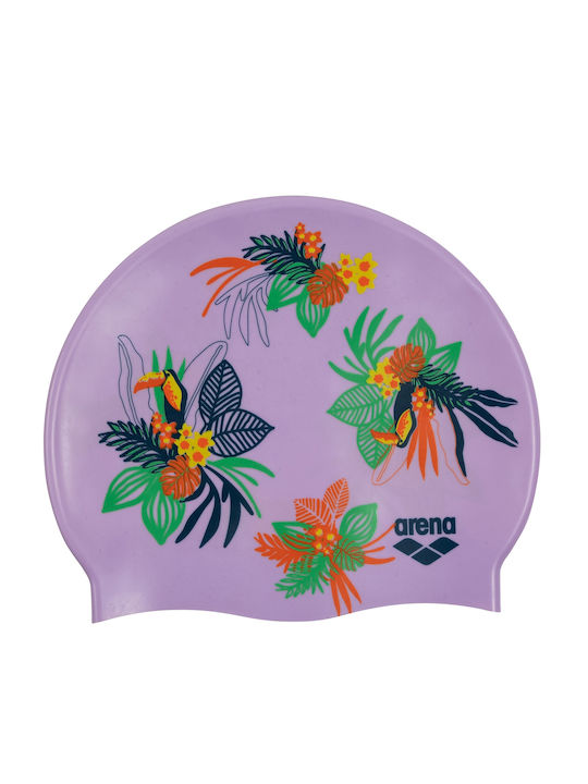 Arena Print Silicone Kids Swimming Cap Multicolour