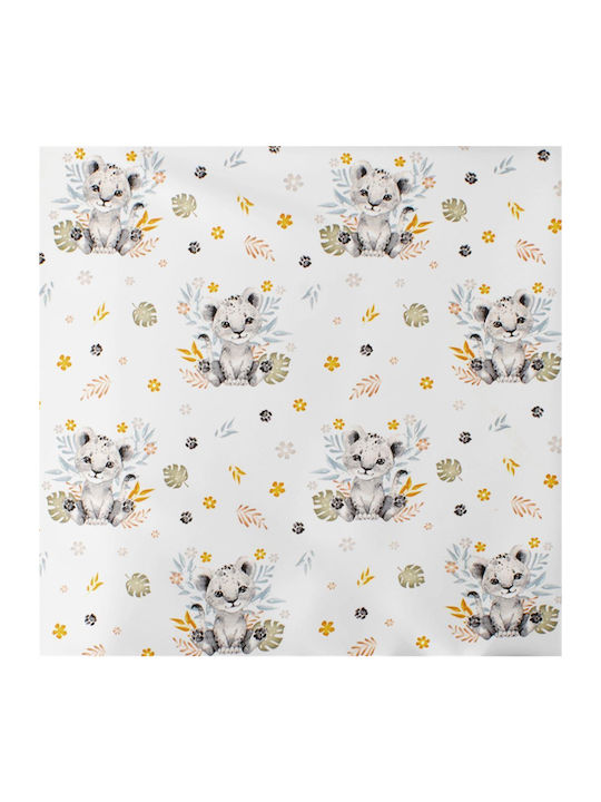 Dimcol Lion Cub Cotton Swaddle Wrap Gray 80x80cm.