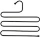 Wardrobe Hanger for Pants Metallic Black AT00011924 1pcs