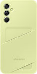 Samsung Back Cover Σιλικόνης με Υποδοχή για Κάρτες Lime (Galaxy A34)
