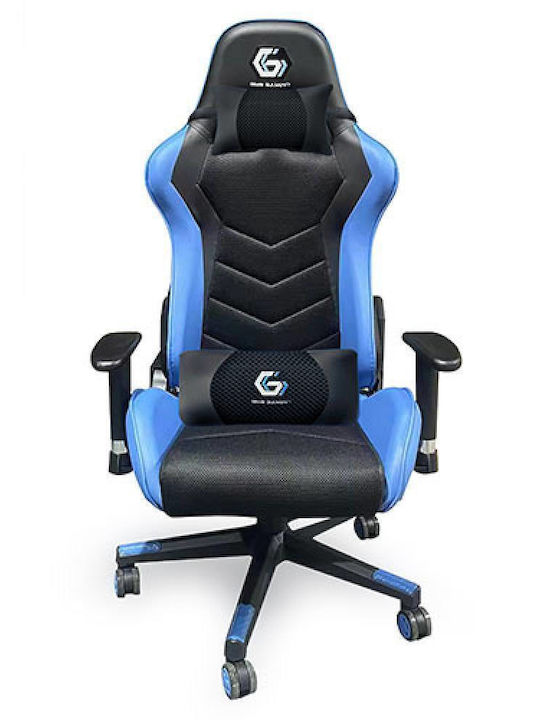 Gembird GC-01 Υφασμάτινη Καρέκλα Gaming με Ρυθμιζόμενα Μπράτσα Μαύρο / Μπλε