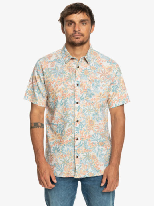 Quiksilver Surfadelica Men's Shirt Short Sleeve Floral Multicolour