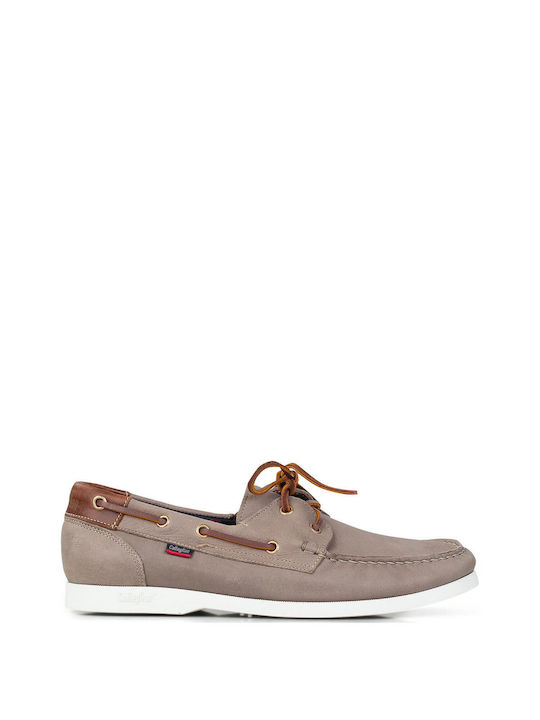 Callaghan Men's Leather Boat Shoes Gray