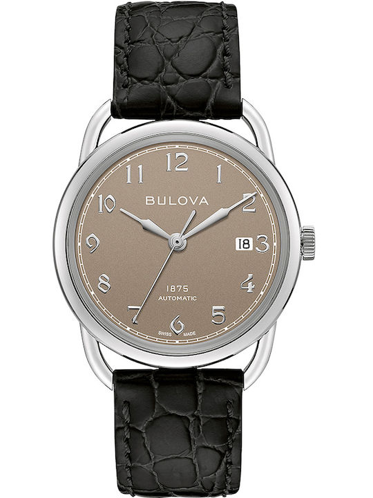 Bulova Commodore Limited Edition Men's Watch 38mm Automatic with Black Leather Strap