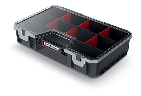 Kistenberg Tool Compartment Organiser 8 Slots Black 29.4x19.4x6cm