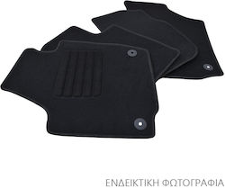 Rigum Set of Front and Rear Mats 4pcs from Carpet for Toyota Hilux VII (Single Cab) Black