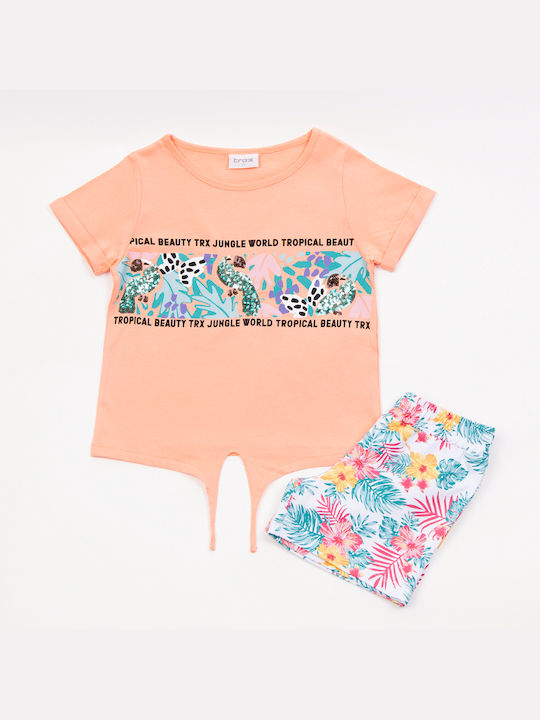 Trax Kids Set with Shorts Summer 2pcs Orange