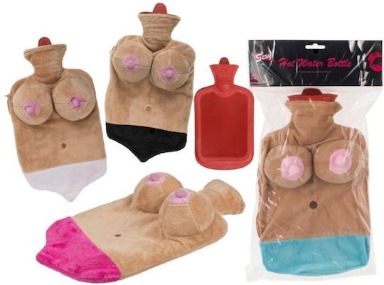 Out of the Blue Funny Sexy Gift Hot Water Bag with Boob Cover Random Color - 4 Colors