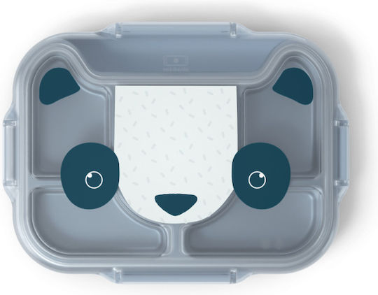 Monbento ΜΒ Wonder Πλαστικό Παιδικό Δοχείο Φαγητού 0.95lt Blue Panda 28.2 x 21.4 x 5.7εκ.