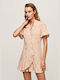 Pepe Jeans Aide Mini Dress with Ruffle Orange