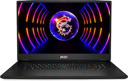 MSI Titan GT77HX 13VI-048PL 17.3" UHD 144Hz (i9-13980HX/64GB/2TB SSD + 2TB SSD/GeForce RTX 4090/W11 Home) Core Black (US Keyboard)