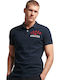 Superstate Polo Kurzarmbluse Marineblau