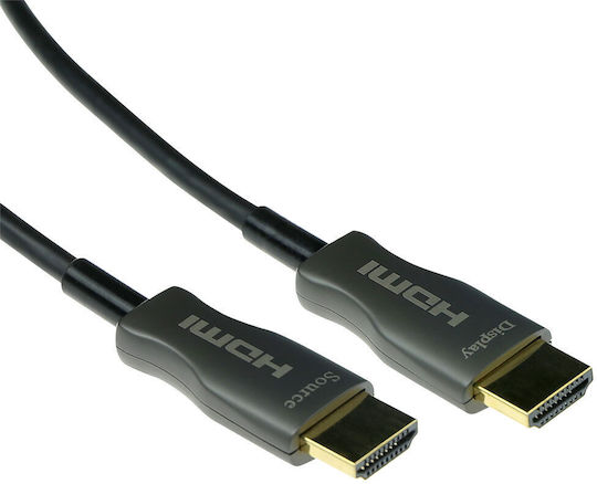 Intronics Премиум 8K Хибриден HDMI 2.1 Ултра Висока Скорост 48Gbps 4K 120Hz HDR VRR Кабел HDMI мъжки - HDMI мъжки 15м Черен