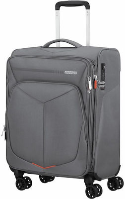 American Tourister Summerfunk Spinner Cabin Travel Suitcase Fabric Gray with 4 Wheels Height 40cm.