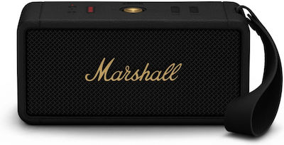 Marshall Middleton Rezistent la apă Difuzor Bluetooth 60W cu Durată de Funcționare a Bateriei până la 20 ore Black and Brass