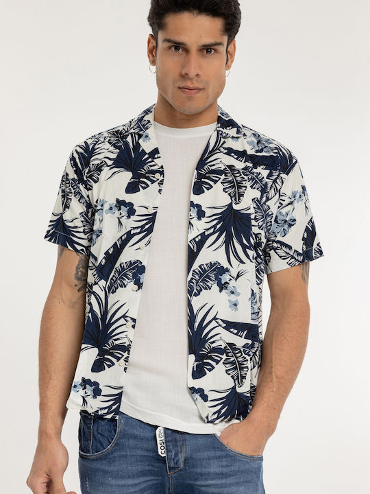 Jack & Jones Kurzärmlig Baumwolle Hemd Blumen Tofu