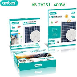 Aerbes Aerbes Επιτοίχιο Ηλιακό Φωτιστικό 400W Ψυχρό Λευκό 6500K με Τηλεχειριστήριο IP54