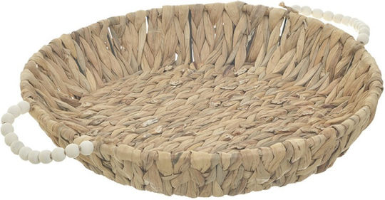 Inart Natural Декоративна кошница Слама с дръжки Beige 43x36x7бр