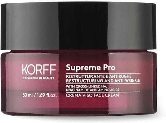 Korff Supreme Pro Αντιγηραντική Κρέμα Προσώπου με Υαλουρονικό Οξύ & Νιασιναμίδη 50ml