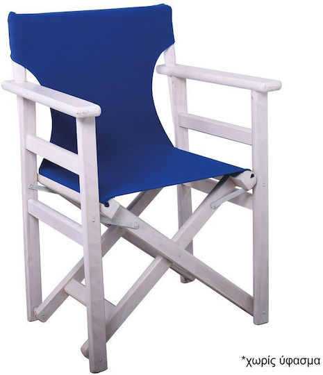 Woodwell Holzrahmen für Regiestuhl 61x52x85cm Weiß E7770,8