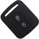 Silicone Car Key Cover Case with 2 Buttons for Nissan Black