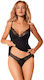 Obsessive Set Cămașă De Noapte Sexy Neagră