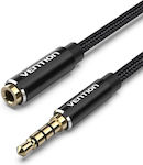 Vention TRRS 3.5mm male - 3.5mm female Cable Black 0.5m (BHCBD)