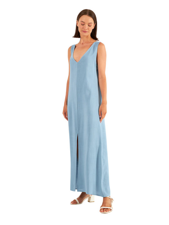 Harmony Sommer Damen Nachthemd Hellblau