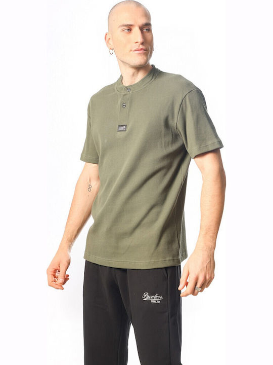 Paco & Co Paco & Co Herrenblusen Kurzarm Khaki