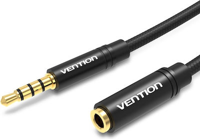 Vention TRRS 3.5mm male - 3.5mm female Cable Black 1.5m (BHBBG)