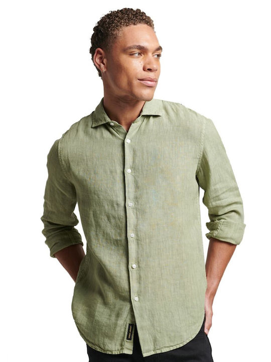 Superdry Men's Shirt with Long Sleeves Green