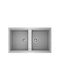 Teka Tegranite Nova 90 B-TG 2B 115260042 Drop-In Chiuvetă din Granit Sintetic L86xW51cm Piatră gri