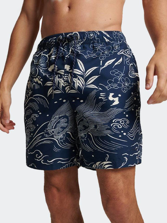 Superdry HAWAIIAN Ανδρικό Μαγιό Σορτς Navy Μπλε...