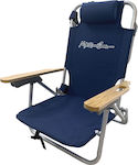 Chanos Small Chair Beach Aluminium with High Back Navy 2622