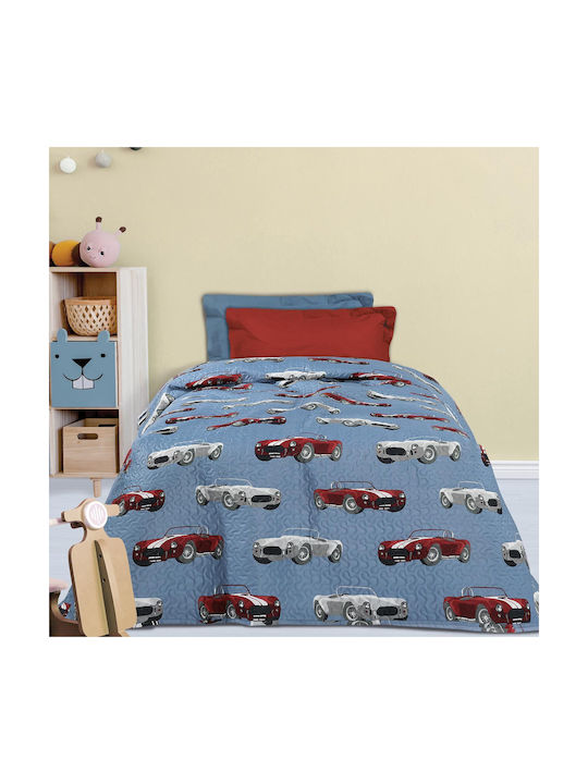 Das Home Kids Quilt Single 4855 Gray Red Blue 160x240cm