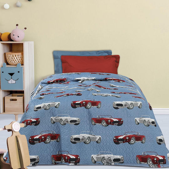 Das Home Kids Quilt Single 4855 Gray Red Blue 160x240cm