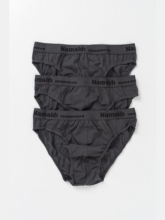 Namaldi Herren Slips Anthracite 3Packung