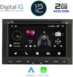 Digital IQ Sistem Audio Auto pentru Peugeot 3008 / Expert / Partener Fiat Scudo Citroen Berlingo 2009-2016 (Bluetooth/USB/AUX/WiFi/GPS/Apple-Carplay/Partitură) cu Ecran Tactil 7"