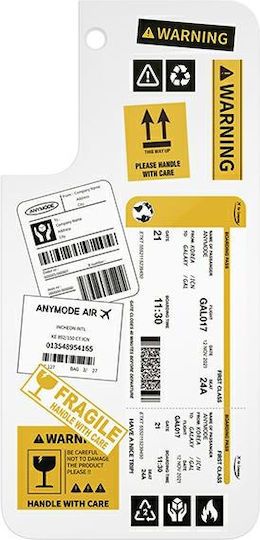 Samsung Back for Frame Case Ανταλλακτική Πλάτη Galaxy S22 Warning White