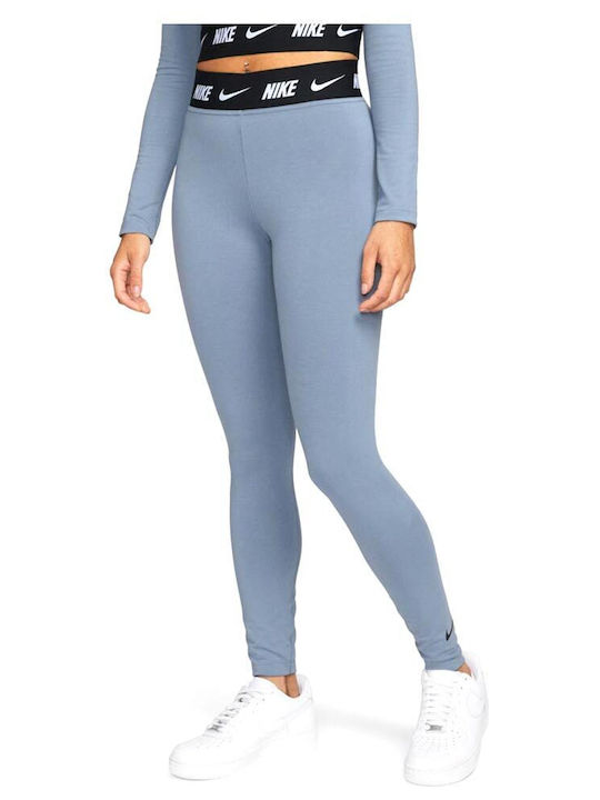Sportswear Training Γυναικείο Μακρύ Κολάν Ψηλόμεσο Μπλε