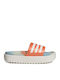 Adilette Women's Platform Slides Cloud White / Semi Coral